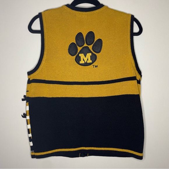 Birch Bros Vintage Mizzou Football Knit Sweater Vest Size M - Picture 5 of 7